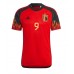 Belgien Romelu Lukaku #9 Hemmakläder VM 2022 Kortärmad
